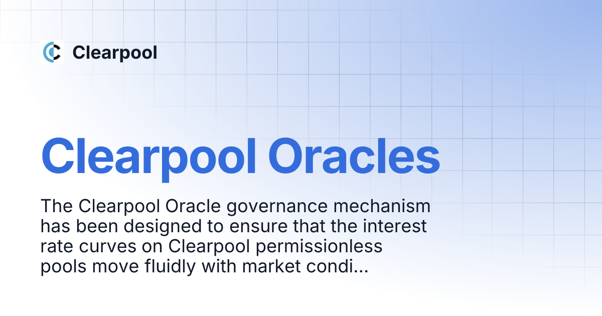 Clearpool Oracles | Clearpool